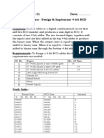 Assignment No:-11 Date: Assignment Name:-Design & Implement 4-Bit BCD Adder