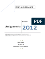 Assignments: Banking and Finance