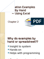 Simulation Examples by Hand Using Excel