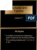 Multiples and Factors