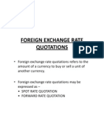 Foreign Exchange Rate Quotations