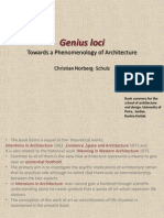 Genius Loci: Towards A Phenomenology of Architecture