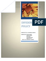 Final Report On Dividend Policy