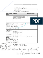 Additional Vocabulary Support: Factoring Special Cases