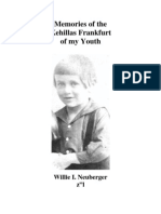 Memories of The Kehillas Frankfurt of My Youth: Willie I. Neuberger Z"L