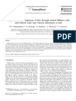 Experimental Investigations of Flow Through Conical