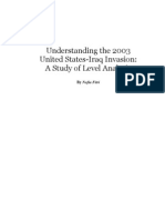 Understanding The 2003 United States-Iraq Invasion: A Study of Level Analysis