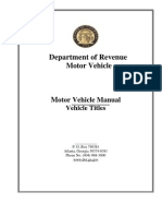 GEORGIA MV Vehicles Titles Manual