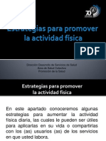 Estrategias para Promover La Actividad Física