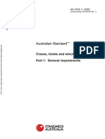 As 1418.1-2002 Cranes Hoists and Winches General Requirements