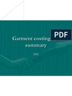 Garment Costing Summary General