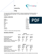 LM25 Aluminium Casting Alloy (Al - Si7Mg) : Chemical Composition