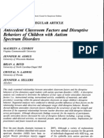 Antecedent Classroom Factors and Disruptive Behaviors of Children With Autism Spectrum Disorders