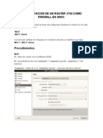 Configuracion de Un Router 3700 Como Firewall en Gns3