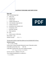 Total Head Calculation of Pipe Line and Pump Station