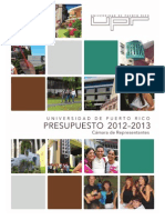 Presupuesto UPR 2012-2013