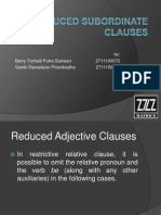 Reduced Subordinate Clauses