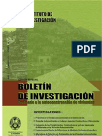 Boletin de Investigación. Autoconstrucción de Viviendas