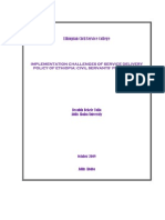 30 Pages Article-Implementation Challenges of The Service Delivery Policy of Ethiopia - Civil Servants' Perspective-Bezabih B