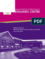 Newlands Centre: Commemorative Booklet For The Official Opening of