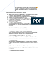 Lista de Codigos OBD I para Modelos 1995 y Anteriores