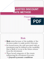 Risk Adjusted Discount Rate Method: Presented By: Vineeth. K