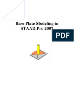 Base Plat Modeling STAAD Pro 2007