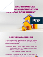 Legal and Historical Background Foundation of Local Government