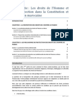 Les Droits de L'homme Et Leur Protection Dans La Constitution Et Législation Marocaine