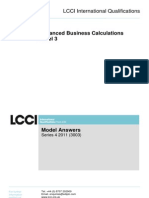 Advanced Business Calculations/Series-4-2011 (Code3003)