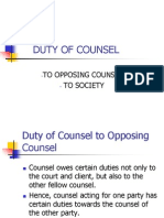 Duty of Counsel