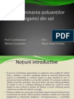 Determinarea Poluanților Organici Din Sol