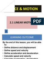 2.1 Linear Motion