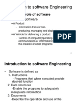 Introduction To Software Engineering: The Evolving Role of Software