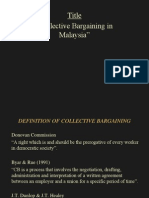 Title "Collective Bargaining in Malaysia"