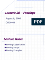 Lecture 26 - Footings: August 8, 2003 CVEN444