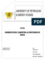 Segmentation, Targeting & Positioning of Nokia: Topic