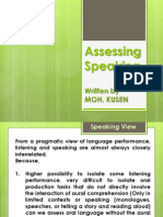 Assessing Speaking: Written by Moh. Kusen