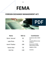 Foreign Exchange Management Act.: Name Roll No Contribution