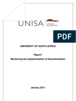 Monitoring The Implementation of Semesterisation January 2011