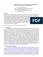 Ferroresenance Phenomena of A Station Service Transformer During Black Start and Its Investigatio1