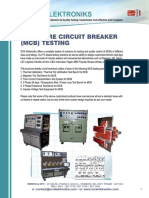 Miniature Circuit Breaker IEC 60898 Is 8828 Test Bench