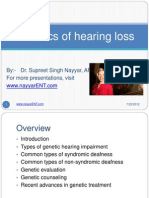 Genetics of Hearing Loss DR Nayyar