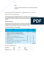 Quality Control and Standards: Sl. Activity No. Period Starting Period Completion