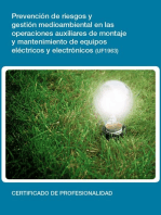 UF1963 - Prevención de riesgos y gestión medioambiental en las operaciones auxiliares de montaje y mantenimiento de equipos electricos