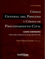 Código General del Proceso y Código de Procedimiento Civil: Cuadro comparativo