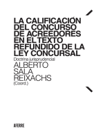 La calificación del concurso de acreedores en el Texto Refundido de la Ley Concursal: Doctrina jurisprudencial