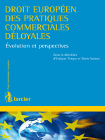 Droit européen des pratiques commerciales déloyales: Evolution et perspectives