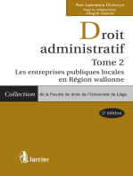 Droit administratif: Tome 2: Les entreprises publiques locales en Région Wallonne