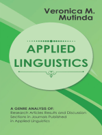 Applied Linguistics: A Genre Analysis Of: Research Articles Results and Discussion Sections in Journals Published in Applied Linguistics